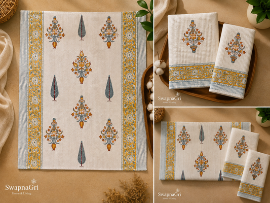 Saffron Royale pair of hand towels