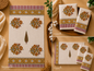 Marigold Meadow – Hand Block Printed Waffle Towel Set