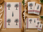 Palm Breeze Hand Block Printed Waffle Towel Set