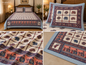 SwapnaGri blue cream and coral ethnic printed queen-size cotton bedsheet with matching pillow covers