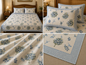 SwapnaGri blue floral and bird print cotton super king bedsheet product collage