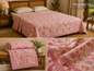 SwapnaGri Flora Pink Floral Cotton Double Dohar lifestyle collage